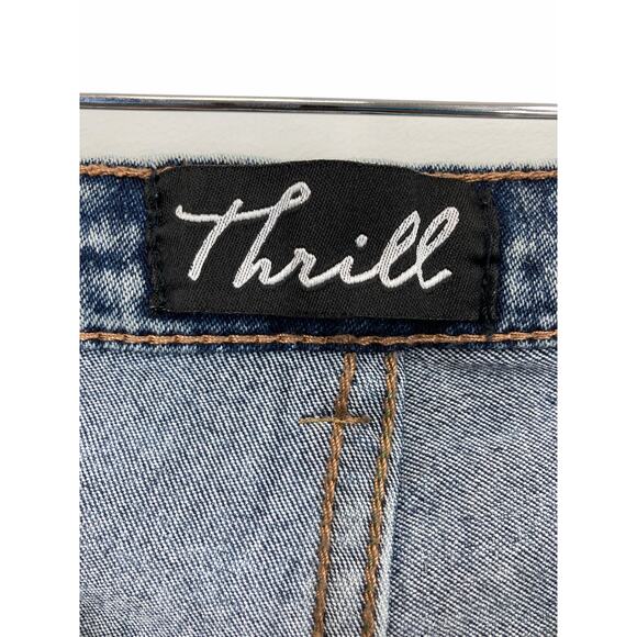 Thrill Distressed Acid Wash Skinny Denim Jeans Women's Size 8 - Picture 4 of 8